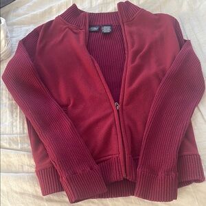 Sonoma Women's V-Neck Sweater - Deep Red